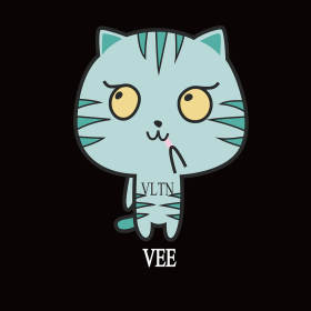 卡通猫咪字母印花矢量图服装裁片T恤烫图印花花型素材