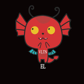 VALENTINO猫咪小怪兽印花矢量图服装T恤裁片印花花型素材