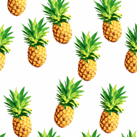 植物水果菠萝拼接印花矢量图服装纺织面料水印数码印花金昌花型素材