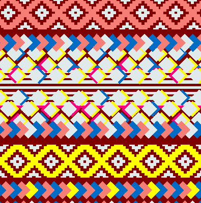 几何马赛克拼接印花矢量图服装纺织面料水印数码印花金昌花型素材