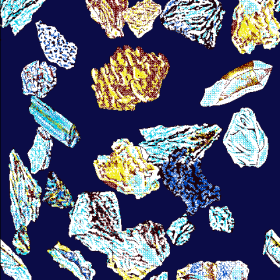 宝蓝色底几何图案拼接矢量图服装纺织面料水印数码印花金昌花型素材