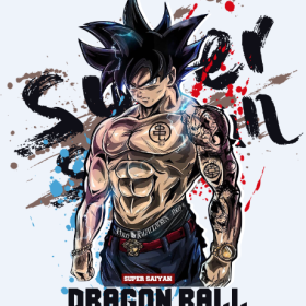 七龙珠悟空字母印花花型服装裁片T恤烫图印花花型素材