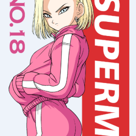 卡通动漫人物SUPERME字母图案服装裁片T恤烫图印花花型素材