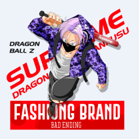 卡通人物棒球字母supreme图案服装裁片T恤烫图印花花型素材