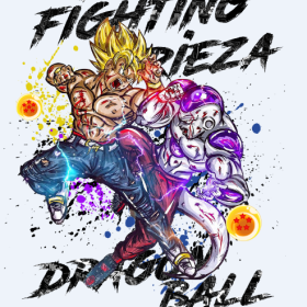 卡通动漫人物七龙珠字母图案服装裁片T恤烫图印花花型素材