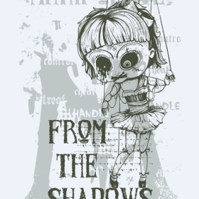 卡通提线玩偶字母图案服装裁片T恤烫图印花花型素材