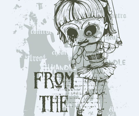 卡通提线玩偶字母图案服装裁片T恤烫图印花花型素材