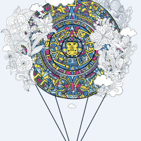 民族风几何图案拼接植物花纹服装裁片T恤烫图印花花型素材