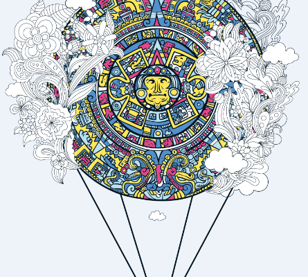 民族风几何图案拼接植物花纹服装裁片T恤烫图印花花型素材