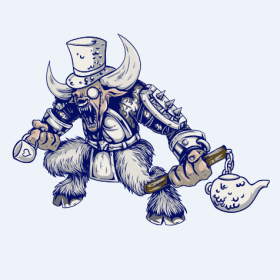 动漫牛怪兽图案服装裁片T恤烫图印花素材