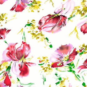 几何植物杜鹃花矢量图服装纺织面料水印数码印花金昌花型素材