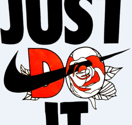 英文字母JUST DO IT 耐克图案服装裁片T恤烫图印花花型素材