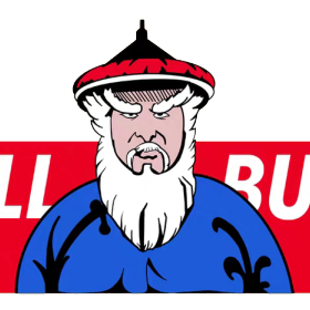 卡通人物鳌拜ALL BUY字母图案服装裁片T恤烫图印花花型素材