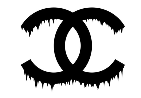 几何图案双C香奈儿图案服装裁片T恤烫图印花花型素材