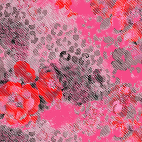 几何豹纹牡丹花拼接矢量图服装纺织面料水印数码印花金昌花型素材