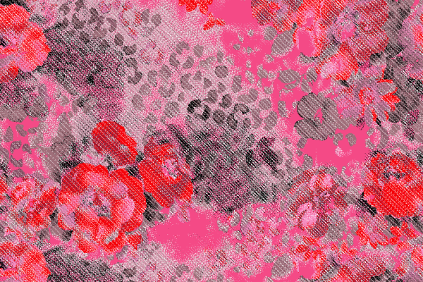 几何豹纹牡丹花拼接矢量图服装纺织面料水印数码印花金昌花型素材