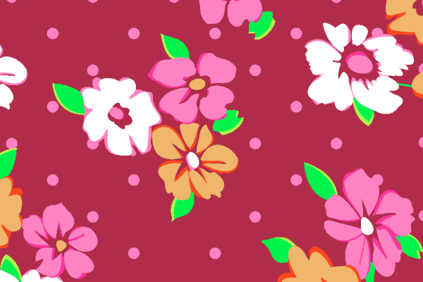 植物桃花矢量图服装纺织面料水印数码印花金昌花型素材