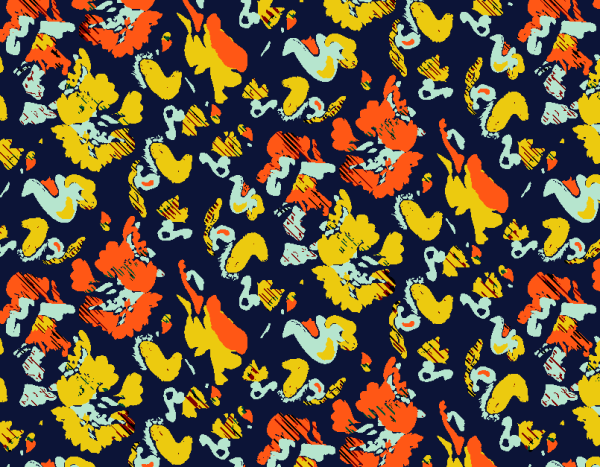 水果香蕉草莓条子印花矢量图服装纺织数码印花花型素材