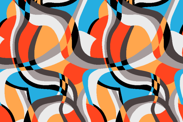 多彩几何条纹拼接矢量图服装纺织面料水印数码印花金昌花型素材