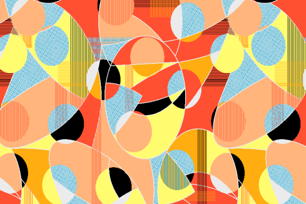 几何圆形线条拼接矢量图服装纺织面料水印数码印花金昌花型素材