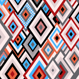 多彩几何菱形拼接矢量图服装纺织面料水印数码印花金昌花型素材