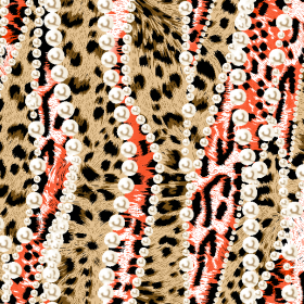 豹纹珍珠拼接矢量图服装纺织面料水印数码印花金昌花型素材