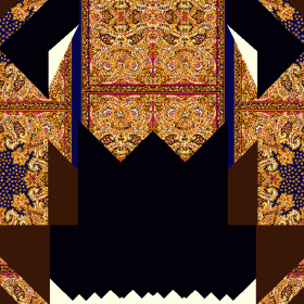 复古几何花纹拼接矢量图服装纺织面料水印数码印花金昌花型素材