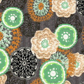 几何花纹复古矢量图服装纺织面料水印数码印花金昌花型素材