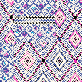 多彩几何花纹拼接矢量图服装纺织面料水印数码印花金昌花型素材