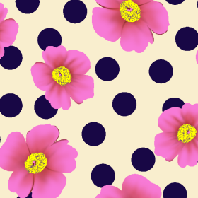 几何圆点花朵拼接矢量图服装纺织面料水印数码印花金昌花型素材