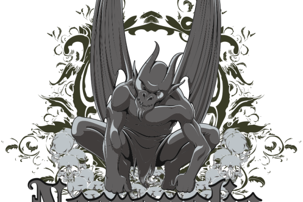 几何字母怪兽图案服装裁片T恤烫图印花花型素材