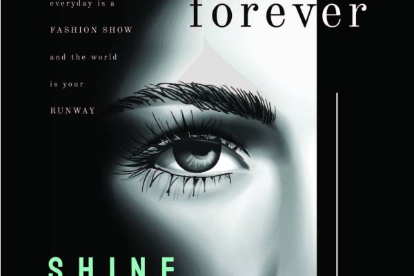 人物眼睛几何字母矢量图服装裁片T恤烫图印花花型素材