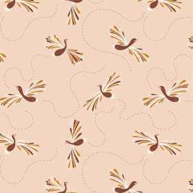 几何花纹孔雀图案矢量图服装纺织面料数码印花花型素材