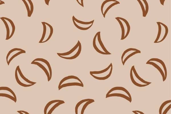 几何月牙形图案矢量图服装纺织面料数码印花花型回位图