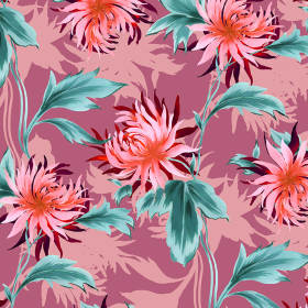 多彩绚丽植物花卉拼接矢量图服装纺织面料数码印花花型素材