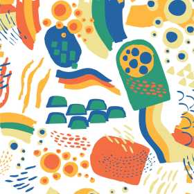 几何手绘拼接矢量图服装纺织面料数码印花花型素材