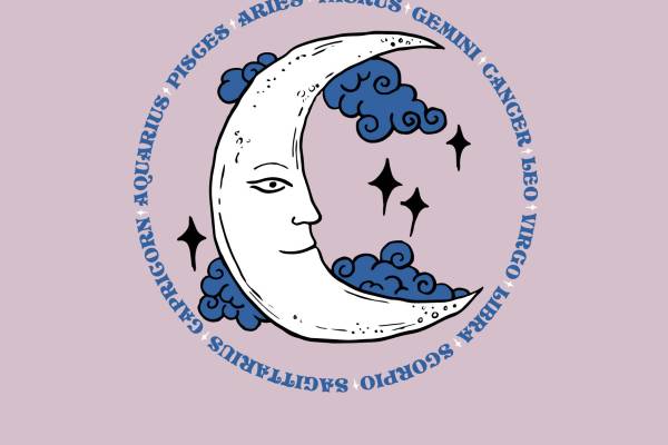 月亮星星几何字母矢量图服装裁片T恤烫图印花花型素材