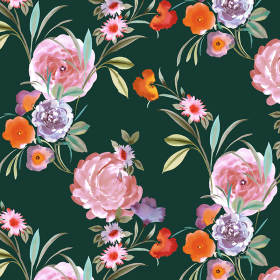 植物牡丹花卉矢量图服装纺织面料数码印花花型素材