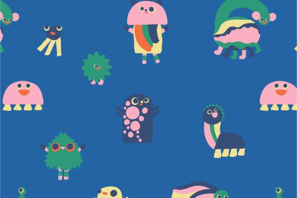 几何儿童卡通印花花型素材服装纺织面料数码印花花型