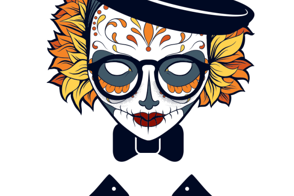 人物小丑斧头图案服装裁片T恤烫图印花花型素材