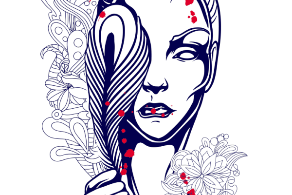 女士图案几何花纹图案服装裁片T恤烫图印花花型素材