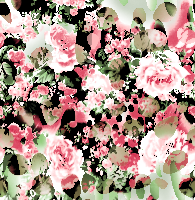 几何牡丹花拼接矢量图服装纺织面料水印数码印花金昌花型