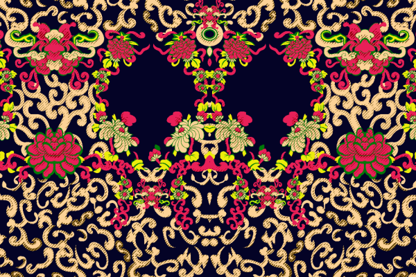 几何花纹植物牡丹花朵矢量图服装纺织面料水印数码印花金昌花型素材