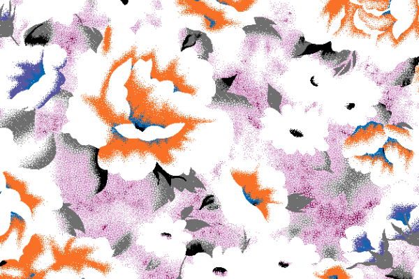 植物牡丹花朵拼接矢量图服装纺织面料水印数码印花金昌花型素材