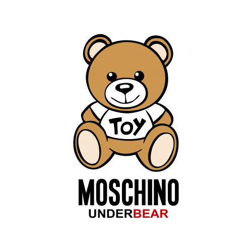 儿童玩具莫斯奇诺棕熊字母TOY图案服装T恤裁片烫图印花花型素材