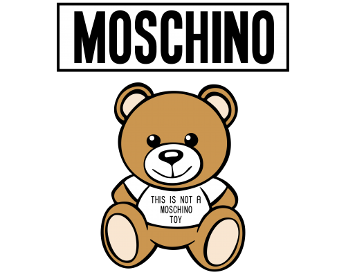 儿童玩具莫斯奇诺棕熊字母TOY图案服装T恤裁片烫图印花花型素材