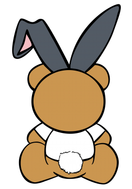 儿童玩具莫斯奇诺棕熊字母图案服装T恤裁片烫图印花花型素材