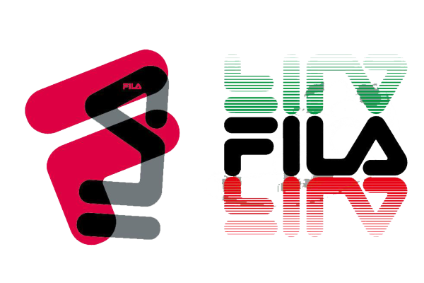英文字母FILA斐乐图案服装T恤裁片烫图印花花型素材