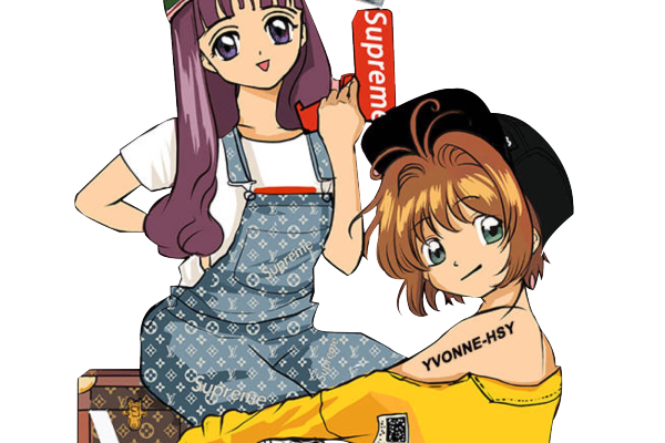 人物字母图案服装T恤裁片烫图印花花型素材