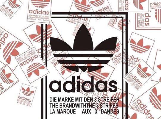 字母三叶草adidas图案服装T恤裁片烫图印花花型素材